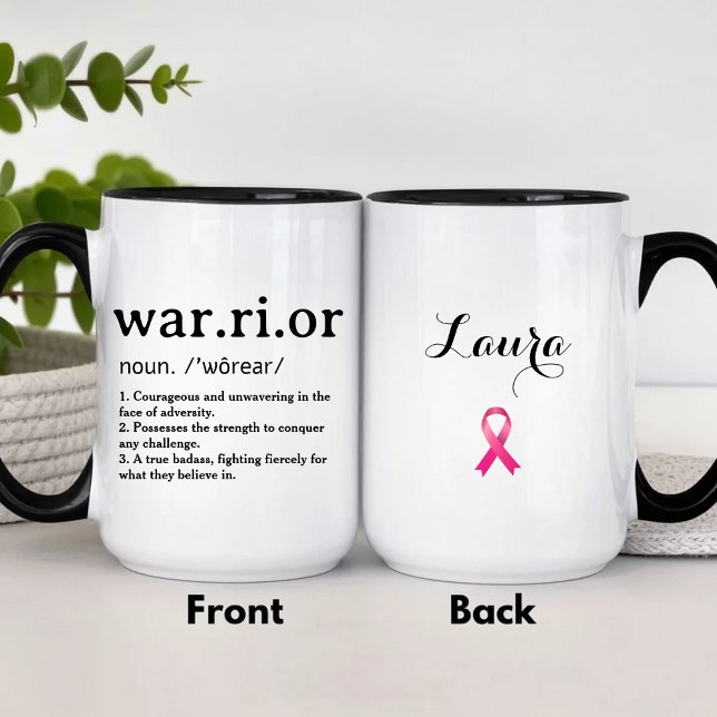 Mug de définition du guerrier du cancer (Créateur téléchargé)