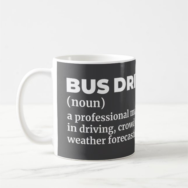 Mug de définition du pilote de bus urbain (Gauche)