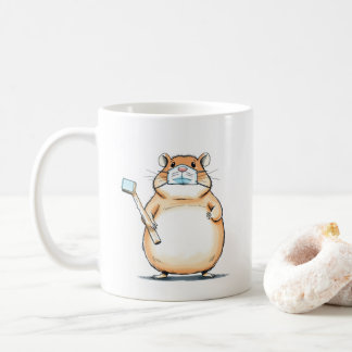 Mug de dentiste avec un hamster dodu - Cadeau drôl