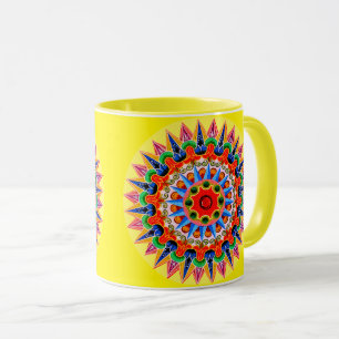 Mug de design de folklore coloré