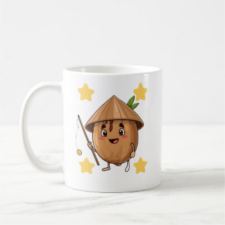 Mug de dessin animé de noix de coco de pêche migno