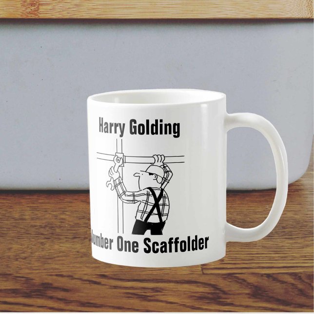 Mug de dessin animé de Scaffolder à personnaliser (Créateur téléchargé)