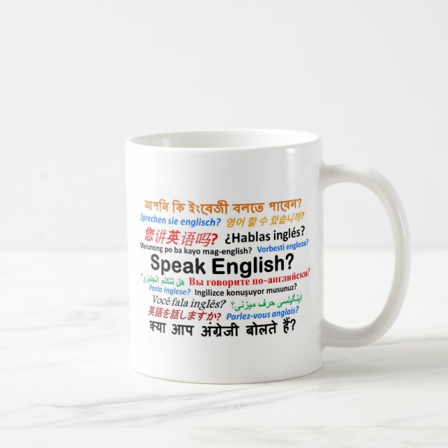 Mug De divers produits de langue - parlez anglais ? (Droite)