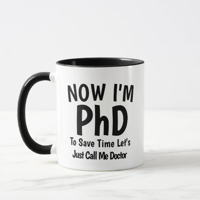 Mug de doctorat | Humour de Snarky Doctor (Gauche)