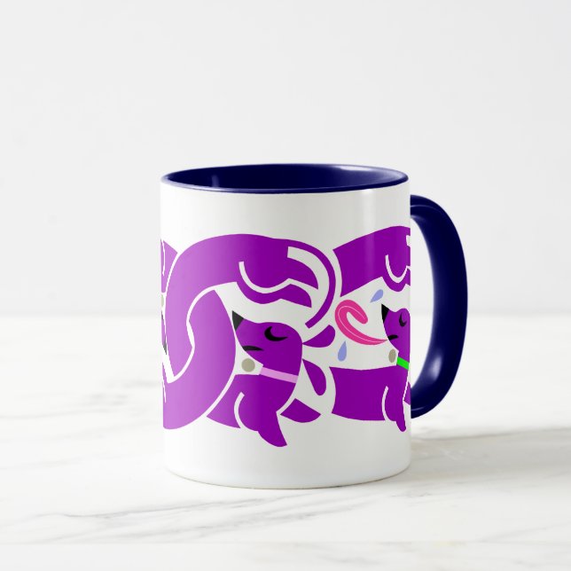 Mug de Doxies pourpres tordues (Devant droit)
