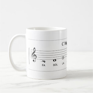 Mug "De fa échelle principale de forme-note de La