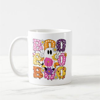 Mug de fantôme d'Halloween coloré 'BOO' - Café en 