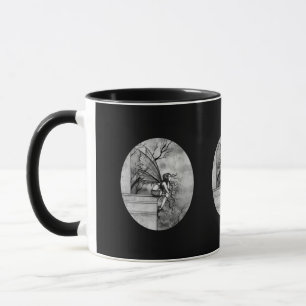 Mug de fée gothique noir et blanc, Coupe