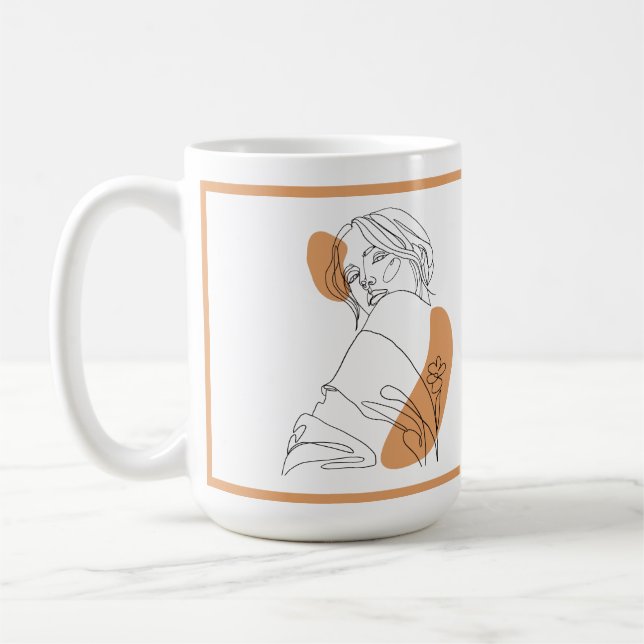 Mug de femme Abstraite contemporaine moderne (Gauche)