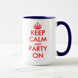 Mug de fête avec thème keep calm