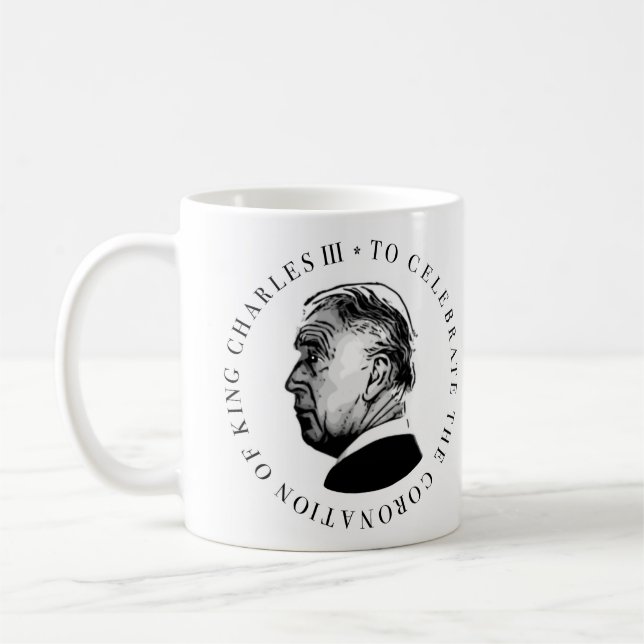 Mug de fête pour le roi du couronnement Charles II (Gauche)