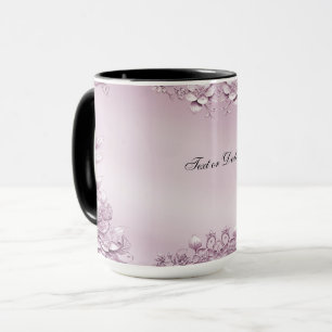 Mug de feuillage rose