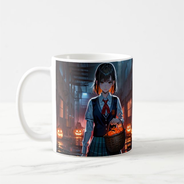 Mug de fille de l'école Zombie - Anime Halloween M (Gauche)