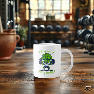 Mug de Fitness Amusant et Motivant - Brocoli Fort