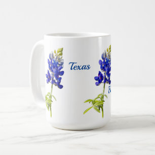 Mug de fleurs de bleuets du Texas