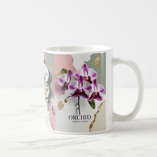 Mug de fleurs de crépuscule - Élégance de l'orchid (Droite)