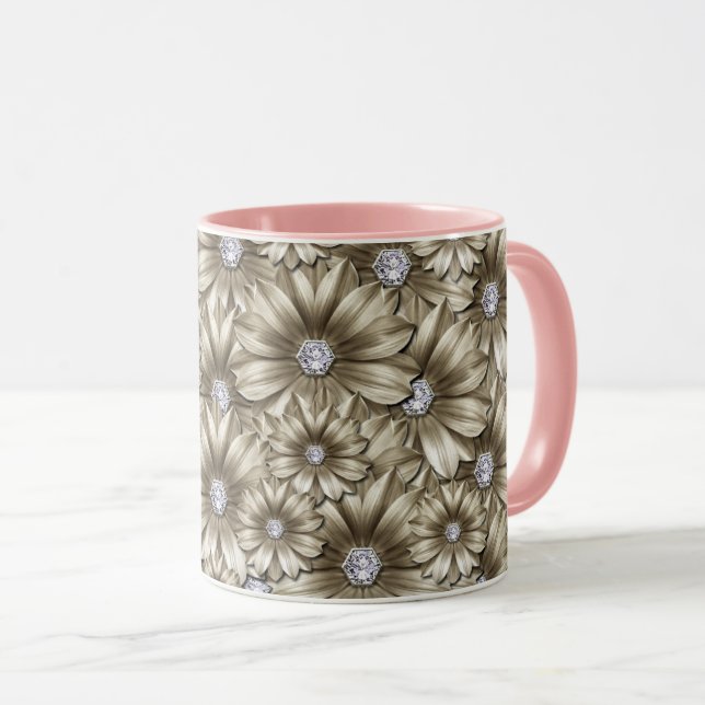 Mug de fleurs de diamant (Devant droit)