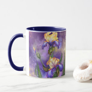 Mug de fleurs Iris pourpres