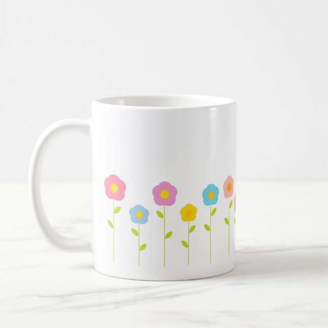Mug de fleurs pastel (Gauche)