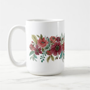 Mug de fleurs rouges