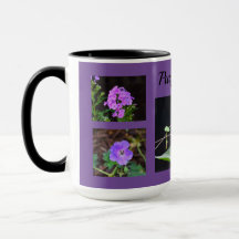 Mug de fleurs violettes
