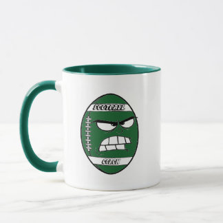 Mug de football vert foncé pour entraîneur