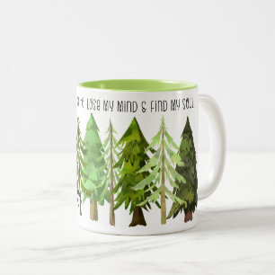 Mug de forêt de pins d'arbre avec un cadeau de de