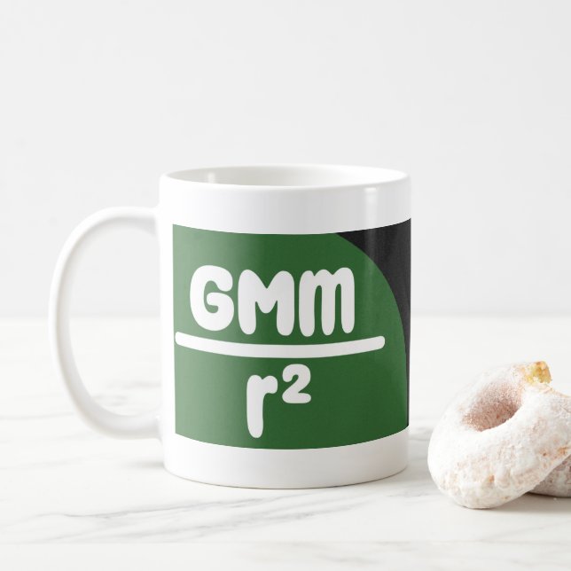 Mug de formule de fusion : unification F=ma et F=G (Avec donut)