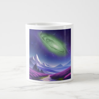 Mug de galaxie cosmique - Nebula verte sur le mont
