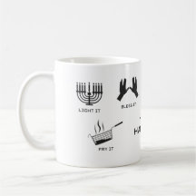 Mug de Hanouka - Béni, Allume-le, Fais-le