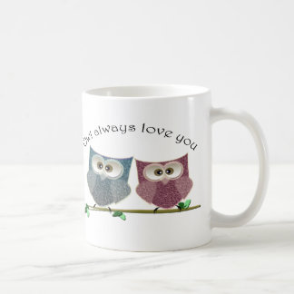 Mug De hibou amour toujours art mignon vous, rose et