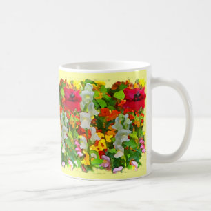 Mug de jardin fleuri coloré