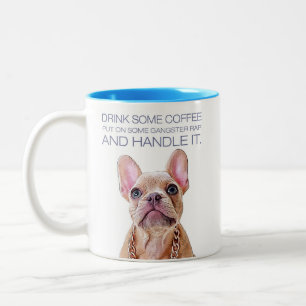 Mug de jude, 11 oz Bleu de café à deux tons