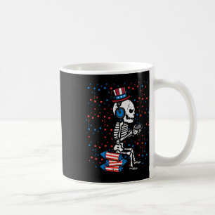 Mug De Juillet Squelette Joueur Drôle Amérique Garçons