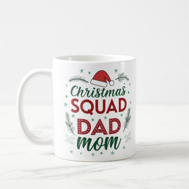 Mug de la famille de l'équipe de Noël (Gauche)