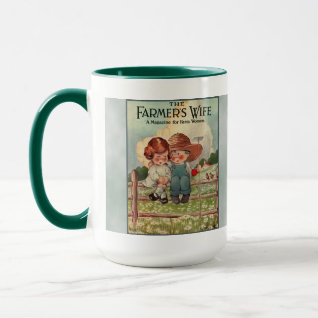 Mug de la femme de fermier vintage (Gauche)