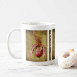 Mug de la Fête des mères d'orchidées texturées