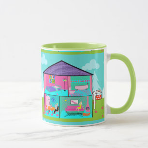 Mug de la maison de rêve rétro