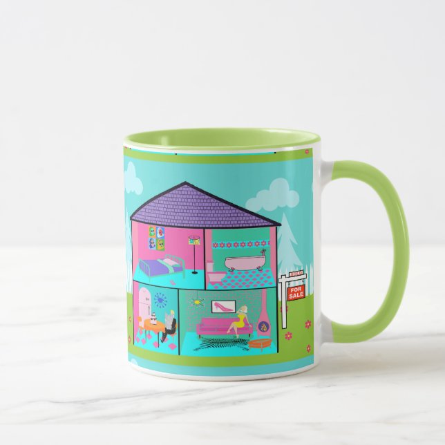 Mug de la maison de rêve rétro (Droite)