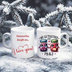 Mug de la Saint-Valentin avec nom personnalisé et 