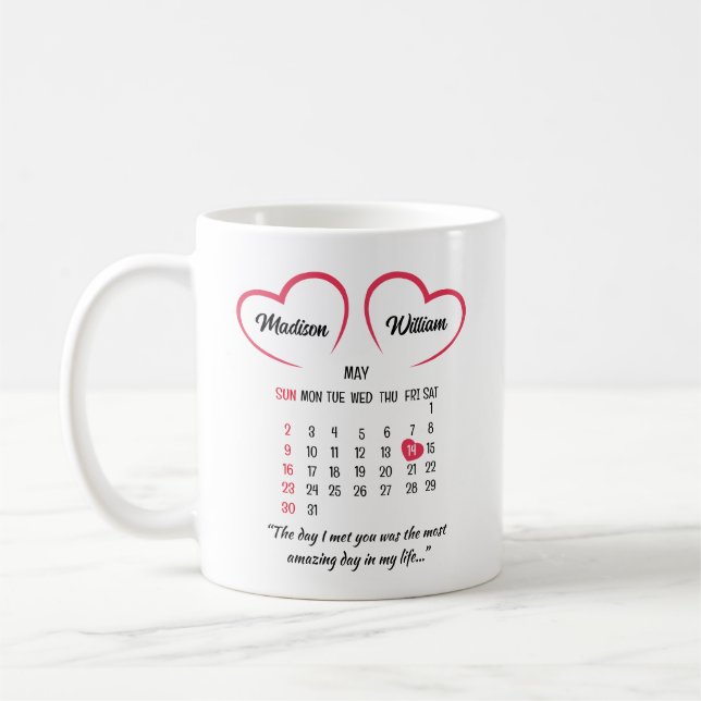 Mug de la Saint Valentin, cadeaux d'anniversaire (Gauche)