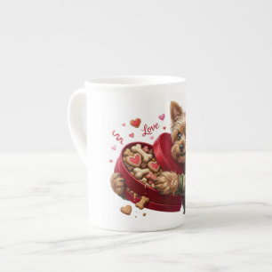 Mug de la Saint-Valentin Funny Yorkie   Cadeau Ado