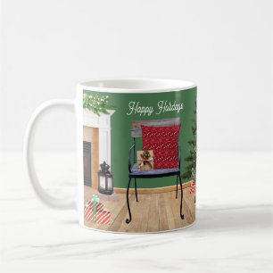 Mug de la scène de Noël rustique