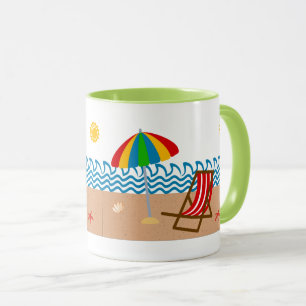 Mug de la scène de plage