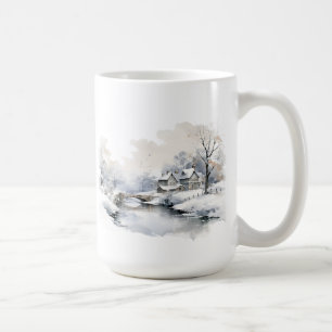 Mug de la scène d'hiver