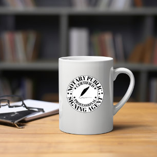 Mug de l'agent de signature publique du notaire