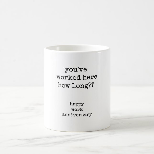 Mug de l'anniversaire du travail avec citation dac (Centre)