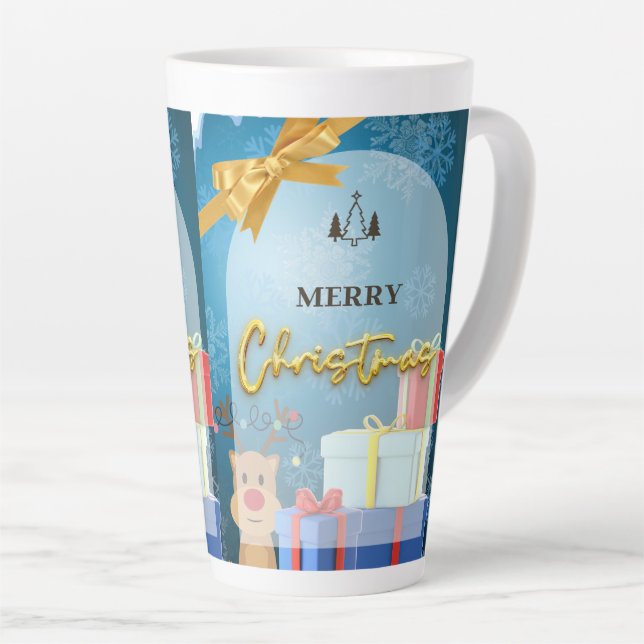 mug de latte style Noël  (Angle droit)
