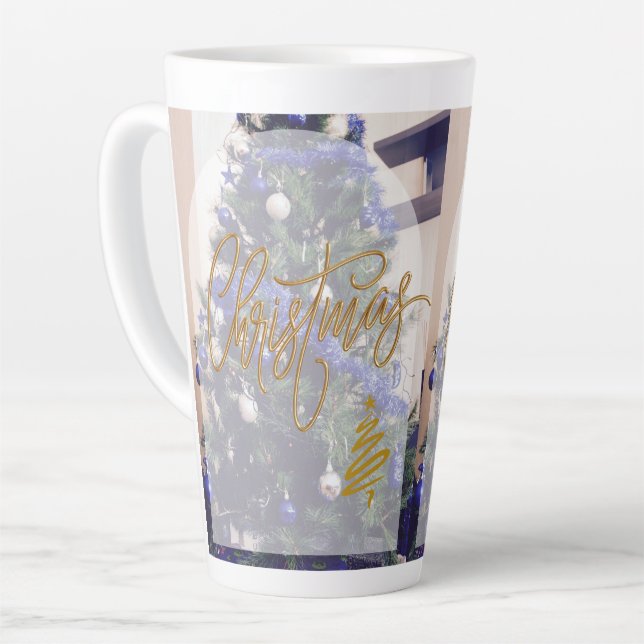 mug de latte style Noël  (Angle gauche)