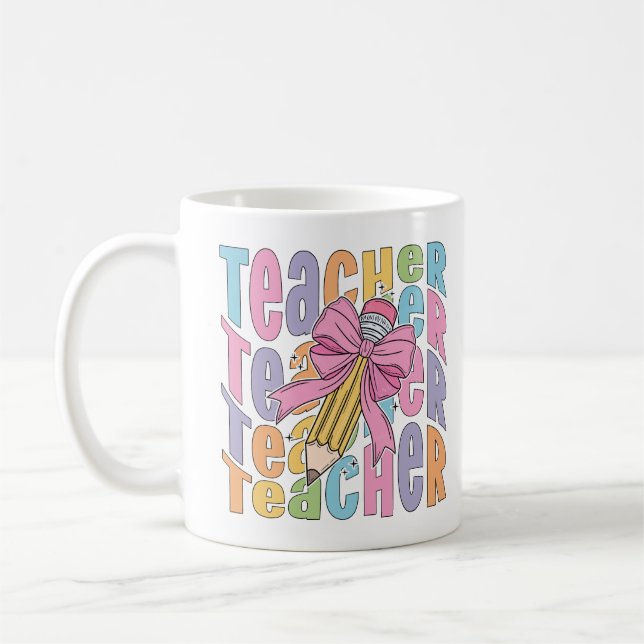 Mug de l'enseignant avec crayon et poignets, Cadea (Gauche)